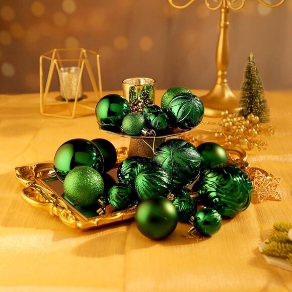 NEW Set of 40 Christmas Ball Ornaments ( Hanging Christmas Tree Balls - Picture 3 of 7